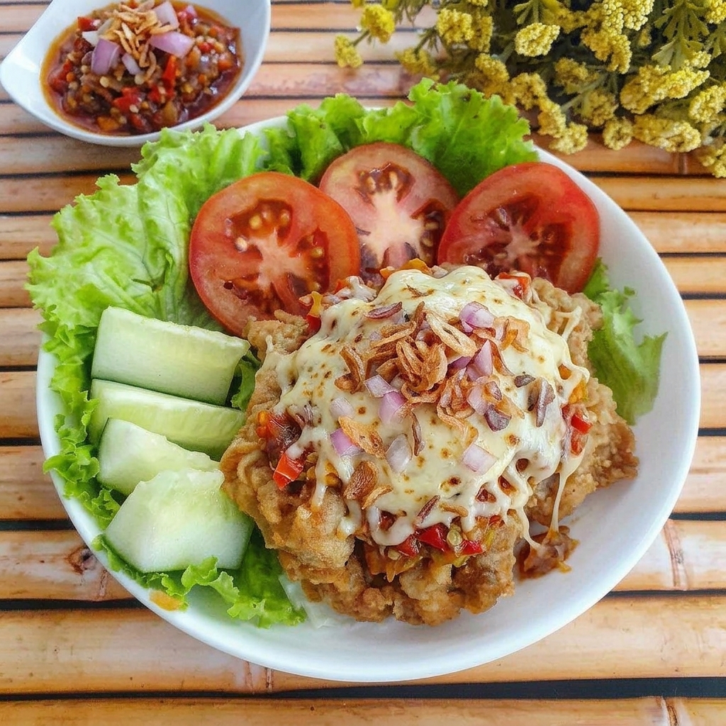 Geprek Keju Mozarella